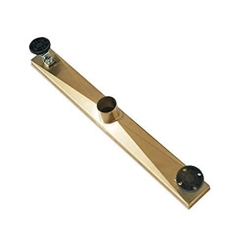 Neodrain 36" GoldLinear Shower Drain,2-in-1 Flat& Tile Insert Cover | 304 Stainless Steel,Fast Drainage, Durable,Rectangle Shower Floor Drain with Adjustable Feet,Hair Strainer,Fits Bathrooms - color: Golden, size: 36 In