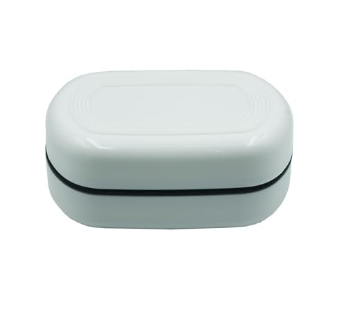 2 Pack Travel Soap Case Holder,Portable Soap Box with Draining Layer for Shower,Bathroom,Camping,Hiking,Gym (Black and White) - color: 2 Pack Black and White Soap Case