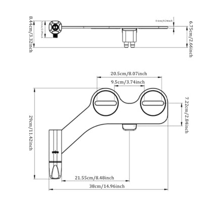 Sitz Bath for Toilet, Bidet Attachment for Toilet, Toilet Bidet Attachment, Bidet Sprayer with Dual Nozzle, Bidet Spray Adjustable Pressure for Feminine/Posterior Wash
