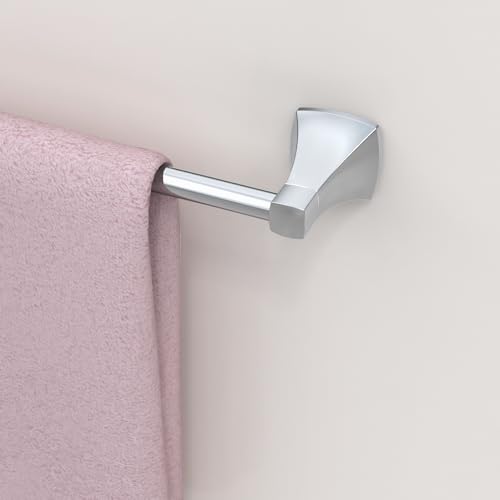 24 Inch Chrome Towel Bar Towel Rack for Bathroom Kitchen Hand Towel Holder Dish Cloths Hanger SUS304 Stainless Steel Rustproof Wall Mount - color: Chrome, size: 24 inch