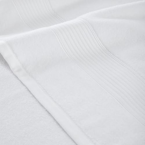 Modern Threads Hotel Collection 6-Pack 100% Ring Spun Cotton, Highly Absorbent Quick Drying Bath Towel Set, White, 30x60 - size: 30x60