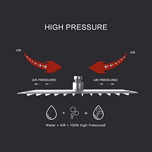 Shower System Brushed Nickel Bathroom 10 Inch Rain Shower Head Ceiling Mount with Handheld Luxury High Pressure Shower Combo Set Shower Faucet Rough-in Valve Body and Trim Kit - color: Brushed Nickel, size: 10 Inch