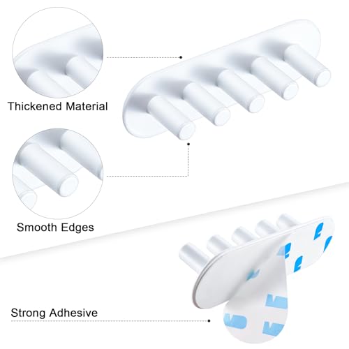 Electric Toothbrush Head Holder, Toothbrush Holders Wall Mounted, Adhesive Tooth Brush Head Holder Organiser, Electric Toothbrushs Holder, Shower Tooth Brushing Holder (White, Large) - color: White, size: Large