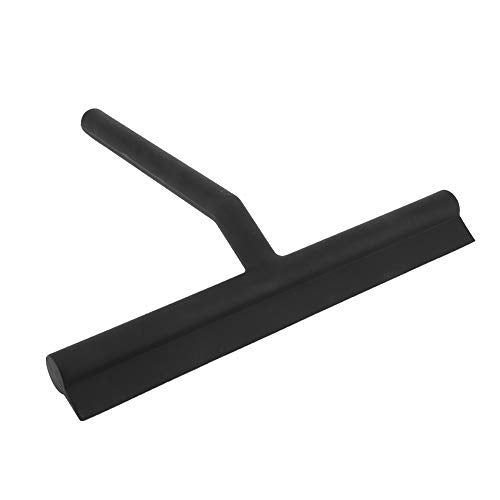 All Purpose Stainless Steel Shower Squeegee, Bathroom Cleaner Tool Household Window Mirror Squeegee with Hooks Holder for Home Cleaning, Glass Door, Tile Wall, Car