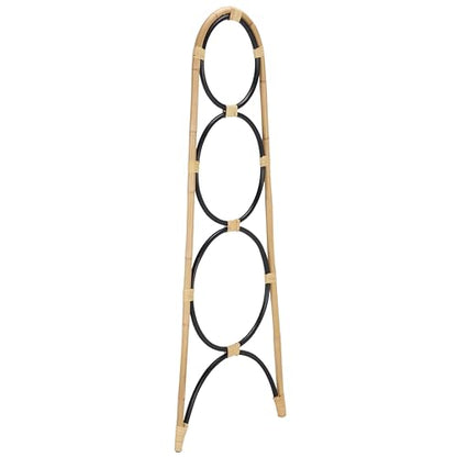 SAFAVIEH Home Collection - Kino Natural & Black 3-Tier Rattan Towel Hanger, Fully Assembled (STG6501D) - color: Natural/Black