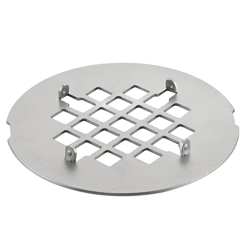 4-1/4 inches Snap-On Round Shower Drain Cover, Stainless Steel (Brushed Nickel) - color: Brushed Nickel