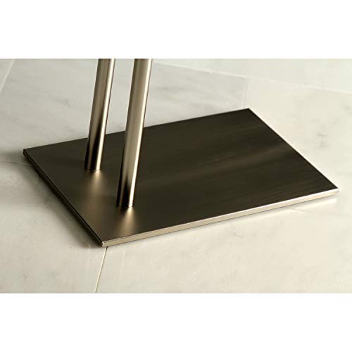 Kingston SCC8328 Pedestal 2-Tier Towel Rack, Brushed Nickel - color: Brushed Nickel