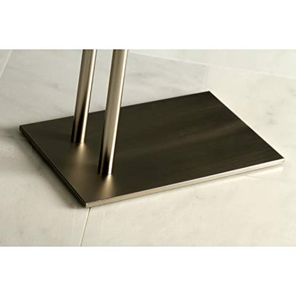 Kingston SCC8328 Pedestal 2-Tier Towel Rack, Brushed Nickel - color: Brushed Nickel