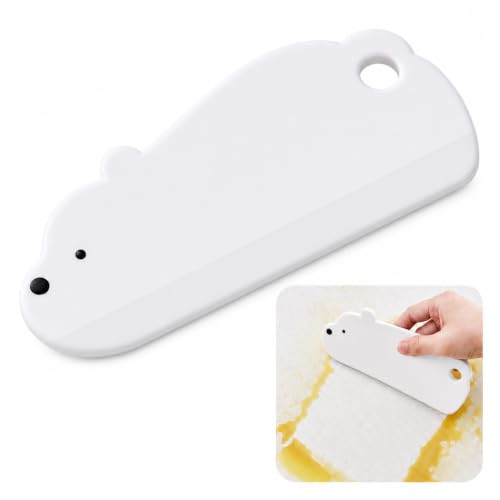 Squeegee for Shower Glass, Mini Squeegee | 6.69 x 2.75 Inch All-Purpose Cute Bear Shaped Glass Scraper for Shower Doors, Mirrors, Bathroom, Kitchen Countertops, Car
