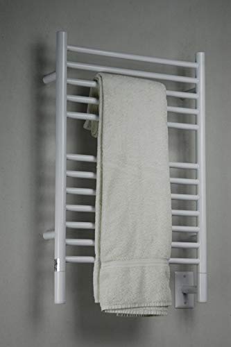 Amba Jeeves ESW Model E-Straight 12-Bar Hardwired Towel Warmer in White - color: White