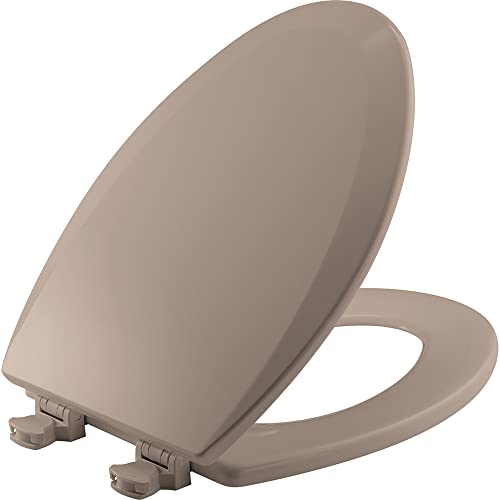Bemis 1500EC 068 Toilet Seat with Easy Clean & Change Hinges, 1 Pack Elongated, Fawn Beige - color: Fawn Beige, size: Elongated