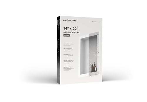 New Ready for Tile Recessed Bathroom Shower Shampoo Shelf Niche (14 in x 22 in) - size: 14" x 22" Rectangular