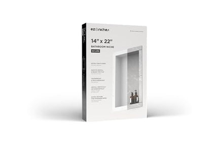 New Ready for Tile Recessed Bathroom Shower Shampoo Shelf Niche (14 in x 22 in) - size: 14" x 22" Rectangular