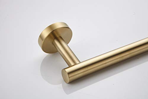 TocTen Bath Towel Bar - Thicken SUS304 Stainless Steel Bathroom Towel Holder, Towel Rod for Bathroom Heavy Duty Wall Mounted Towel Rack Hanger (16IN, Gold) - color: Gold, size: 16IN