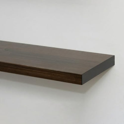 Floating Wall Shelves, Solid Natural Wood, Large and Small-Kitchen and Bathroom Shelf, Heavy Duty, Made in USA Set of 2 (Jacobean, 12Wx6D) - color: Jacobean, size: 12Wx6D