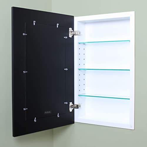 Shaker Style Medicine Cabinet - No Mirror! (Black, 14x24) - color: Black Plain, size: 14x24