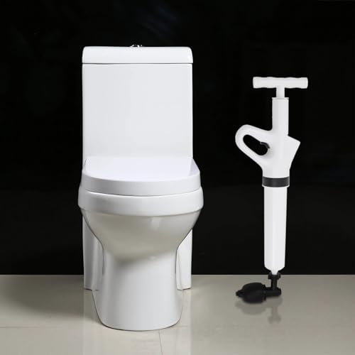 Air Plunger for Toilet,Toilet Plunger, Drain Plumb Plunger,Power Plunger,High Pressure with Detachable Assembly Heads for Plugging Toilets,Kitchens,Bathrooms (White)