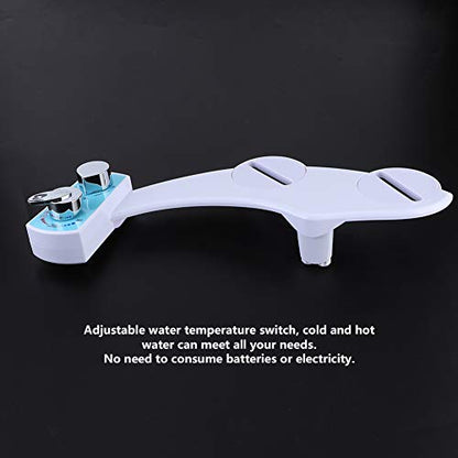 Non - Electric Bidet Toilet Attachment | Hot & Cold Water Temperature Control | 5 Pressure Modes for Personal/Feminine Care | Easy Tool - Less Install