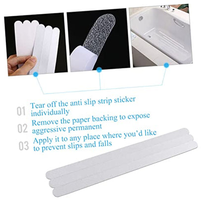 Zerodeko Anti-Slip Bathroom Tape Waterproof Non-Slip Strips 42Pcs Self-Adhesive Anti-Skidding Stickers for Bathtubs and Showers