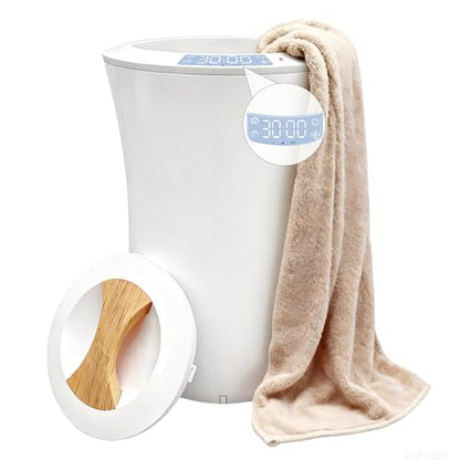 Large Towel Warmer Bucket, Heated Towel Bucket with 3 Heat Modes & 24H Timer, Auto Shut Off, Fits Oversized Towels, Bathrobes, Blankets for Bathroom Spa