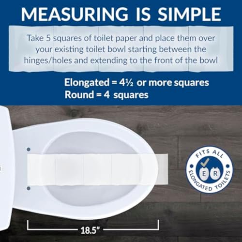 Bemis Alesio II Slow Close Toilet Seat, Easy Clean Hinges and Adjustable Perfect Fit Wood Seat, Made in USA, Elongated, Biscuit - color: Biscuit, size: Elongated