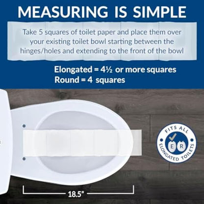 Bemis Alesio II Slow Close Toilet Seat, Easy Clean Hinges and Adjustable Perfect Fit Wood Seat, Made in USA, Elongated, Biscuit - color: Biscuit, size: Elongated