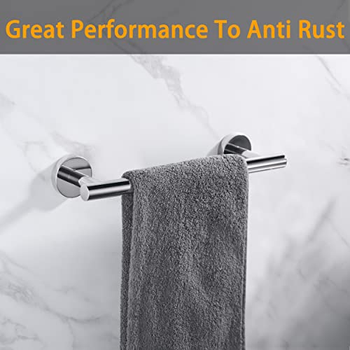 Nolimas Polished Chrome Bath Towel Bar Single Bars Towel Rack Rod Classic Wall Mounted Stainless Steel Bathroom Towel Bar Toilet Kitchen Towel Shelf Single Layer,9inch - color: Polished Chrome, size: 9inch