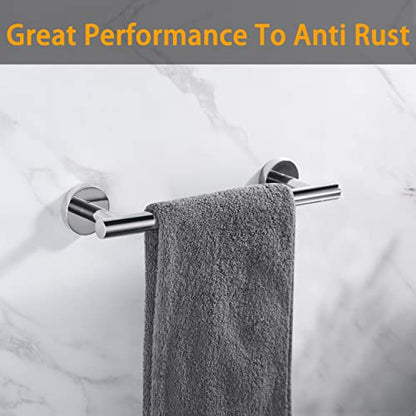 Nolimas Polished Chrome Bath Towel Bar Single Bars Towel Rack Rod Classic Wall Mounted Stainless Steel Bathroom Towel Bar Toilet Kitchen Towel Shelf Single Layer,9inch - color: Polished Chrome, size: 9inch