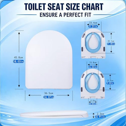 Toddler Toilet Seat with Built-In BlueChild Seat Soft Close D Shape | Remove the seat in seconds for effortless cleaning around hidden hinge areas Crack-resistant and fade-resistant - size: 18Blue
