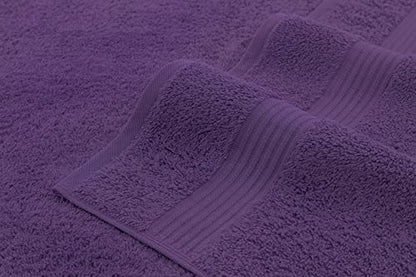 American Veteran Towel, 100% Cotton Turkish 6 Piece Towel Set, Luxury Towels Set of 6 for Bathroom Essentials, 2 Bath Towels 2 Hand Towels 2 Washcloths, Purple - color: Purple, size: XL 6PC