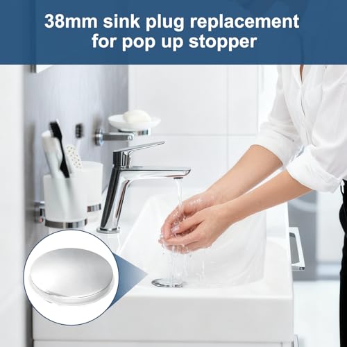 Sink Drain Stopper, Pop-Up Stopper Cap Garbage Disposal Stopper Sink Drain Stopper Replacement for Kitchen Bathroom Basins(1Pcs)