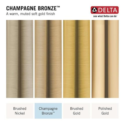Delta Nicoli Matte Black/ Brushed Gold Faucet 3 Hole, 8 Inch Widespread Bathroom Sink Faucet for Vanity, Push-Pop Drain Assembly, Matte Black/ Champagne Bronze 35849LF-GZ - color: Matte Black/Champagne Bronze