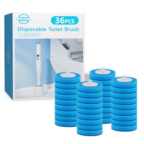 Leebein 36 Refills Disposable Toilet Brush Heads HK-047 Electric Toilet Brush, Machine Not Included - color: 36 Refills