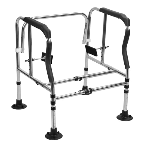 Toilet Safety Rail,5 Gear Height Adjustable Toilet Rail for Elderly Adults,Portable Bathroom Toilet Rail,3 Gear Width Disabled Toilet Handles,Handrail Toilet Bars for Most Toilet 3