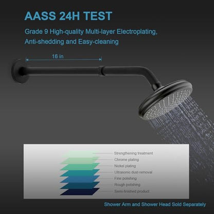 OFFO Shower Head Extension Arm, 16 in Shower Arm Extension Shower Head Extender Made of 305 Stainless Steel Shower Pipe Extension, Matte Black - color: Matte Black, style: 16 in