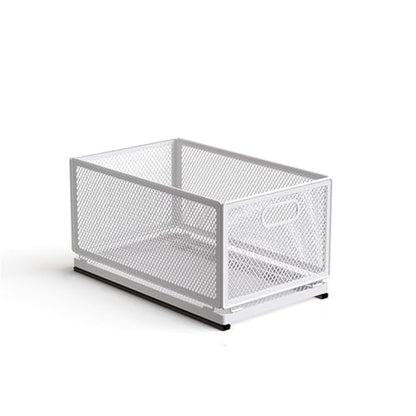 Pull Out Cabinet Organizer, Slide Out Drawers Fixed with Adhesive Nano Film, Pantry Shelves Sliding Drawer Storage Organization for Kitchen/Bathroom/Bedroom (15.7*9.4*8.3inch/40*24*21.2cm) - size: 15.7*9.4*8.3inch/40*24*21.2cm