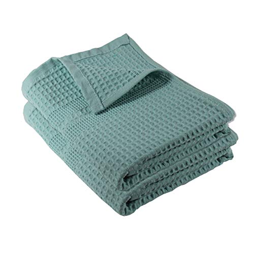 GILDEN TREE Waffle Hand Towels for Bathroom Quick Dry Towel Super Absorbent Thin 100% Cotton Lint Free, Hand Towels for Bathroom Set of 2, Classic Style (Seafoam) - color: Seafoam, size: Hand Towel (2 Pack)