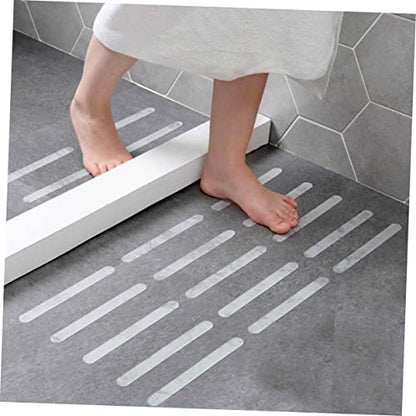 LIFKOME 22Pcs Transparent Non Skid Bathroom Stickers Self Adhesive Non Slip Decals for Bathtubs Showers and Ladders Easy Installation for Safety Smooth Surfaces
