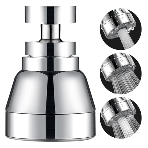 Kitchen Faucet Spray Head, Solid Brass and Stainless Steel, 360 Degree Rotatable Aerator – 3 Flow Mode Adjustable, High Pressure Booster, Anti-Splash, Water Saving Faucet Sink (All copper) - style: all copper