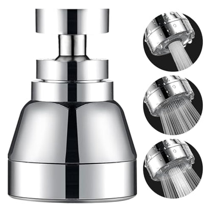 Kitchen Faucet Spray Head, Solid Brass and Stainless Steel, 360 Degree Rotatable Aerator – 3 Flow Mode Adjustable, High Pressure Booster, Anti-Splash, Water Saving Faucet Sink (All copper) - style: all copper