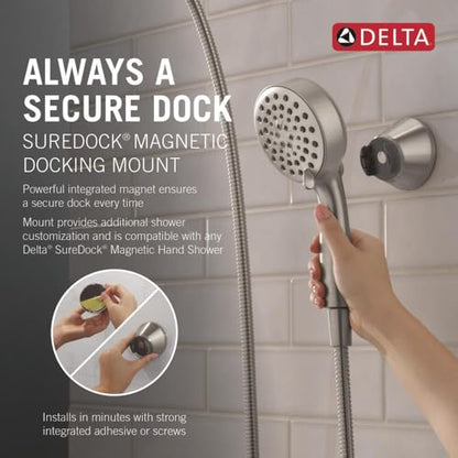 Delta SureDock Brushed Nickel Magnetic Docking Mount, SpotShield Brushed Nickel 75200SN - color: Spotshield Brushed Nickel