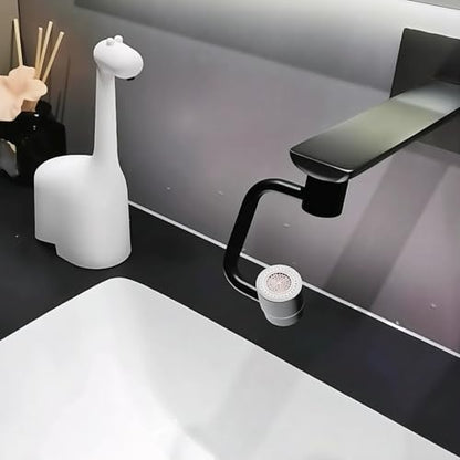 1080° Swivel Faucet Extender, Rotatable Faucet Aerator Extension for Bathroom Faucet, Faucet Extender for Kids, 2 Spray Modes Kitchen Faucet Aerator (Black)