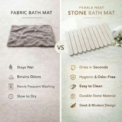 Foldable Stone Bath Mat Large 30" x 17" – Diatomaceous Earth Quick Drying Non-Slip Bathroom Mat – Super Absorbent Mat, Durable & Easy to Clean, Modern (2 Pack, White, Large 30" x 17") - color: 2 Pack White