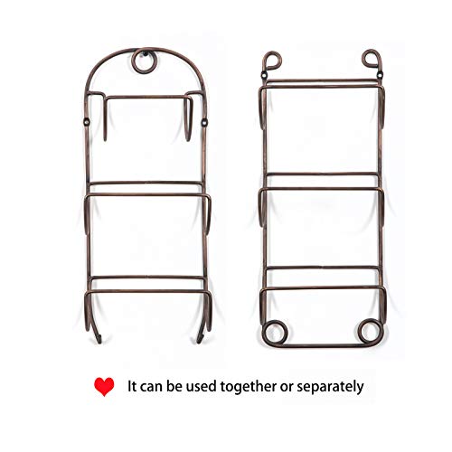 Towel Racks for Bathroom Wall Mounted Metal Wine Rack Towel Shelf Towel Holder for Bath Antique Bronze - color: Antique Bronze