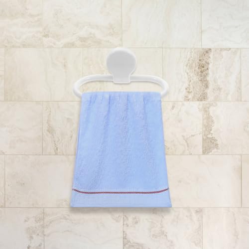 2pcs Adhesive Towel Rings Wall Mounted Towel Rack Hand Holder for Bathroom Kitchen No Drill Self Adhesive Drying Rack Suitable for Home Decor