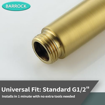 BARROCK 2 Pack Bidet Sprayer Head Only, Stainless Steel Handheld Shattaf Jet Spray for Toilet, Baby Cloth Diaper Sprayer with Adjustable Water Pressure Control, Brushed Gold - color: Brushed Gold