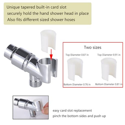 All Metal Handheld Shower Head Holder, Adjustable Shower Wand Holder with Brass Pivot Ball，Shower Arm Holder Mount for Connecting Shower Arm and Shower Hose，Chrome - color: Chrome