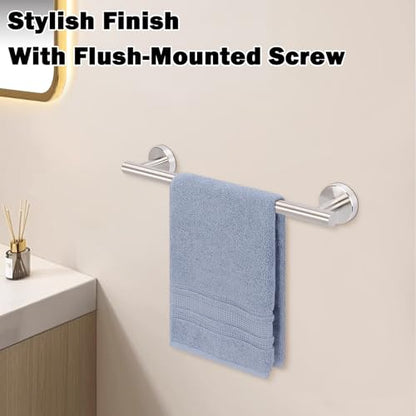 Livabber Bath Towel Bar, 304 Stainless Steel Towel Rack, Heavy Duty Towel Holder Wall Mounted for Bathroom/Kitchen, Usable Hanging Length-9.3 Inch, Total Length-12 Inch (Brushed Nickel) - color: Brushed Nickel, size: 12 Inch
