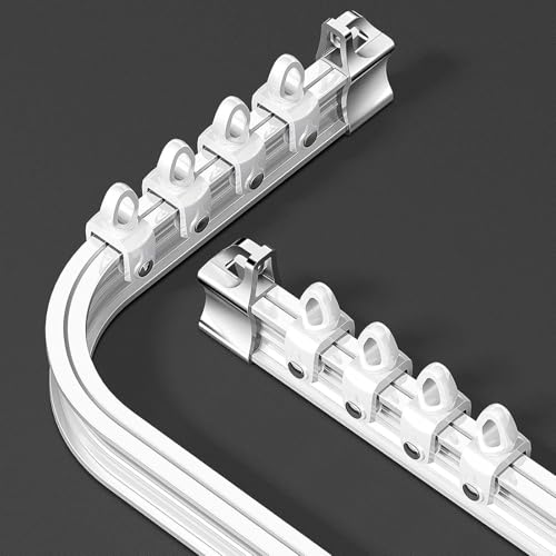 Flexible Bendable Curtain Track, Curved Curtain Rod 1-6m Ceiling Or Wall Mount Curtain Rail For Bay Window Room Divider RV Shower(500cm/16.4ft) - size: 500cm/16.4ft