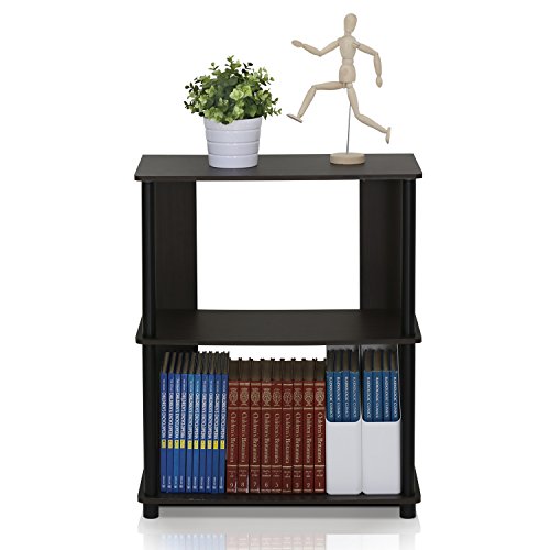 3-Tier Open Storage Shelves, Shelving Unit, Display Shelf, Book Shelf for Organization and Storage, Garage, Home Office, Living Room, Walnut